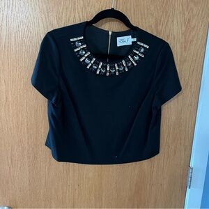 Eliza J cropped shirt